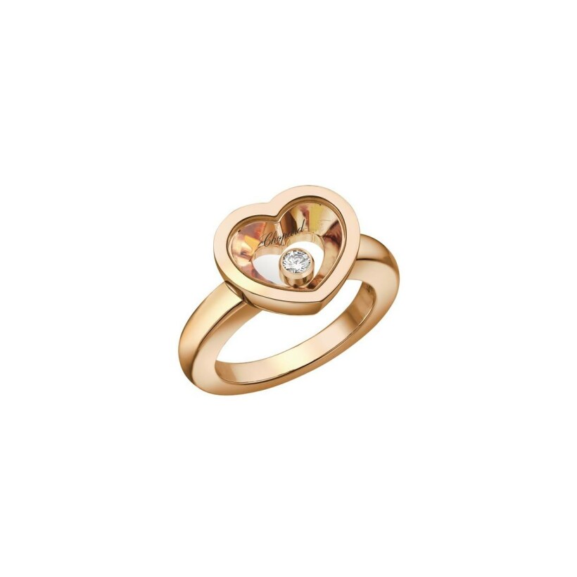 Chopard Happy Diamonds, rose gold, diamond ring, size 52