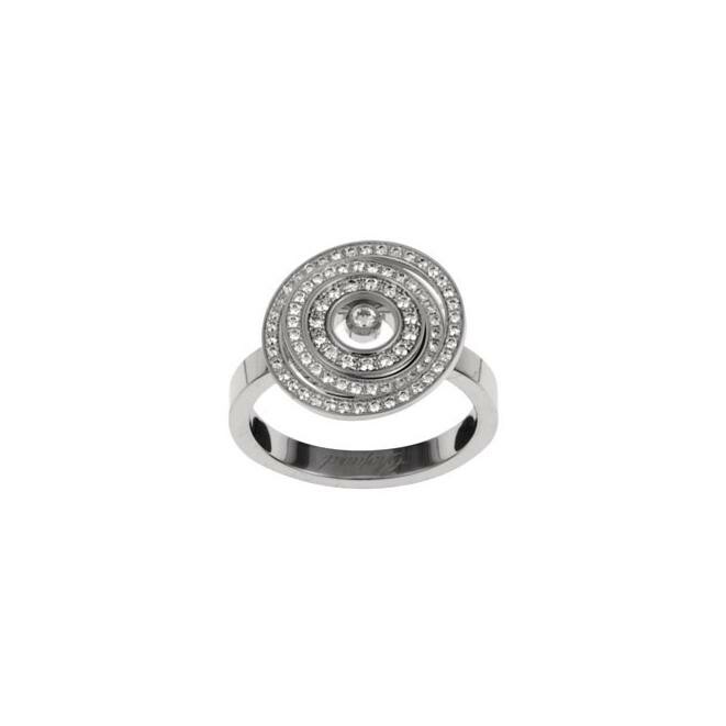 Chopard Happy Spirit, white gold, diamonds ring, size 54