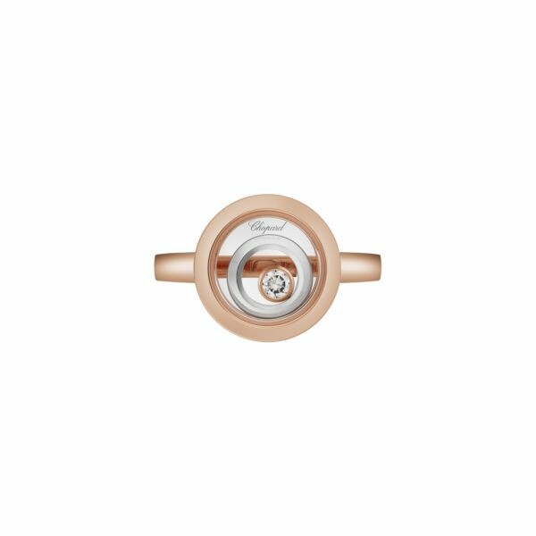 Chopard Happy Spirit ring, rose gold, white gold and diamond, size 53