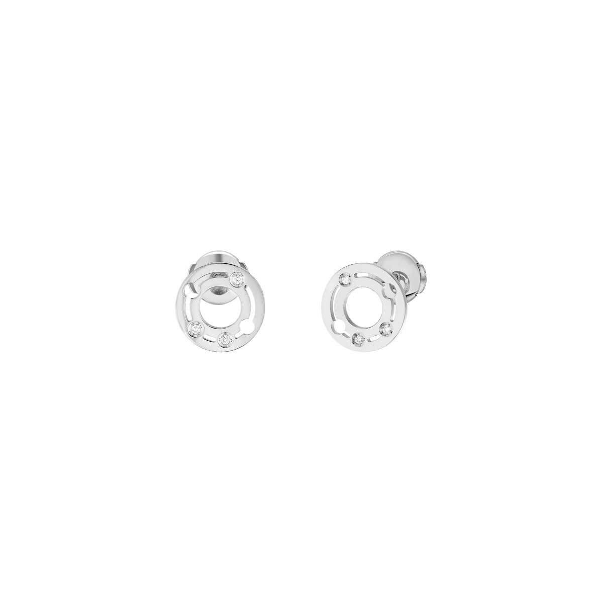 Boucles d'oreilles Pulse dinh van en or blanc et diamants