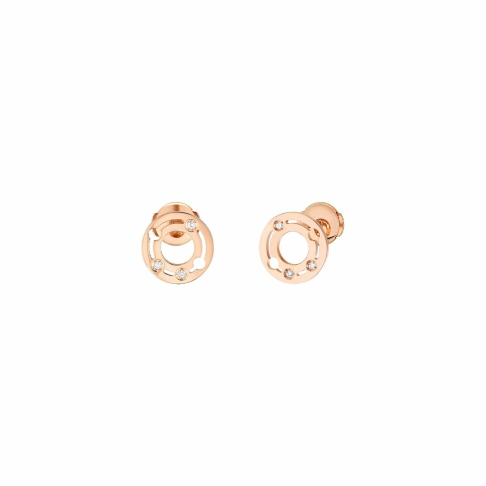 Boucles d'oreilles Pulse dinh van en or rose et diamants