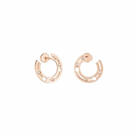 Pulse dinh van creole earrings, rose gold, diamonds