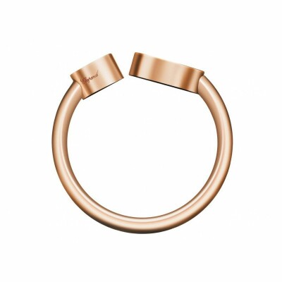 Bague Chopard Happy Hearts en or rose, diamant et nacre, taille 62