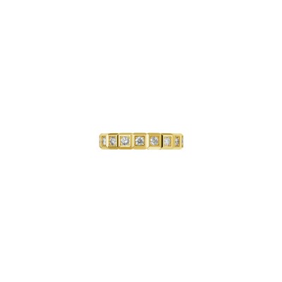 Bague Chopard Ice Cube en or jaune et diamants semi-sertis, taille 51