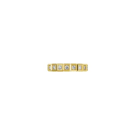 Bague Chopard Ice Cube en or jaune et diamants semi-sertis, taille 53