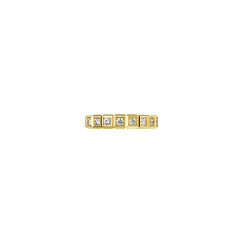 Bague Chopard Ice Cube en or jaune et diamants, taille 53