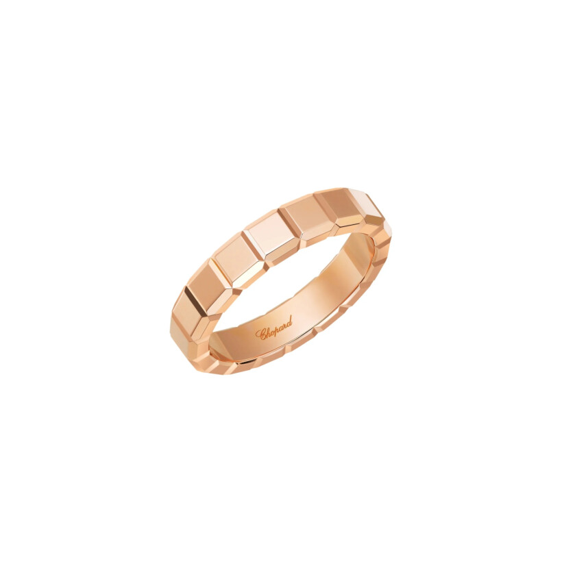 Bague Chopard Ice Cube en or rose, taille 54