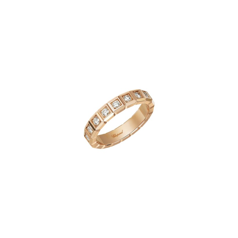 Chopard Ice Cube ring in rose gold and diamonds, size 53