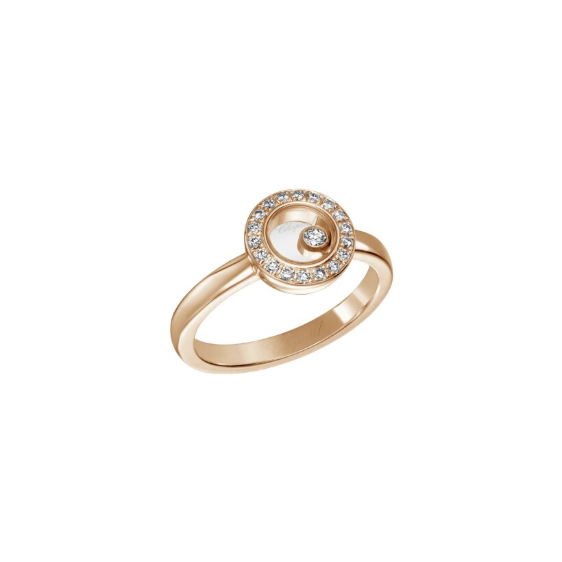 Chopard Happy Diamonds Icons ring, pink gold and diamonds, size 52