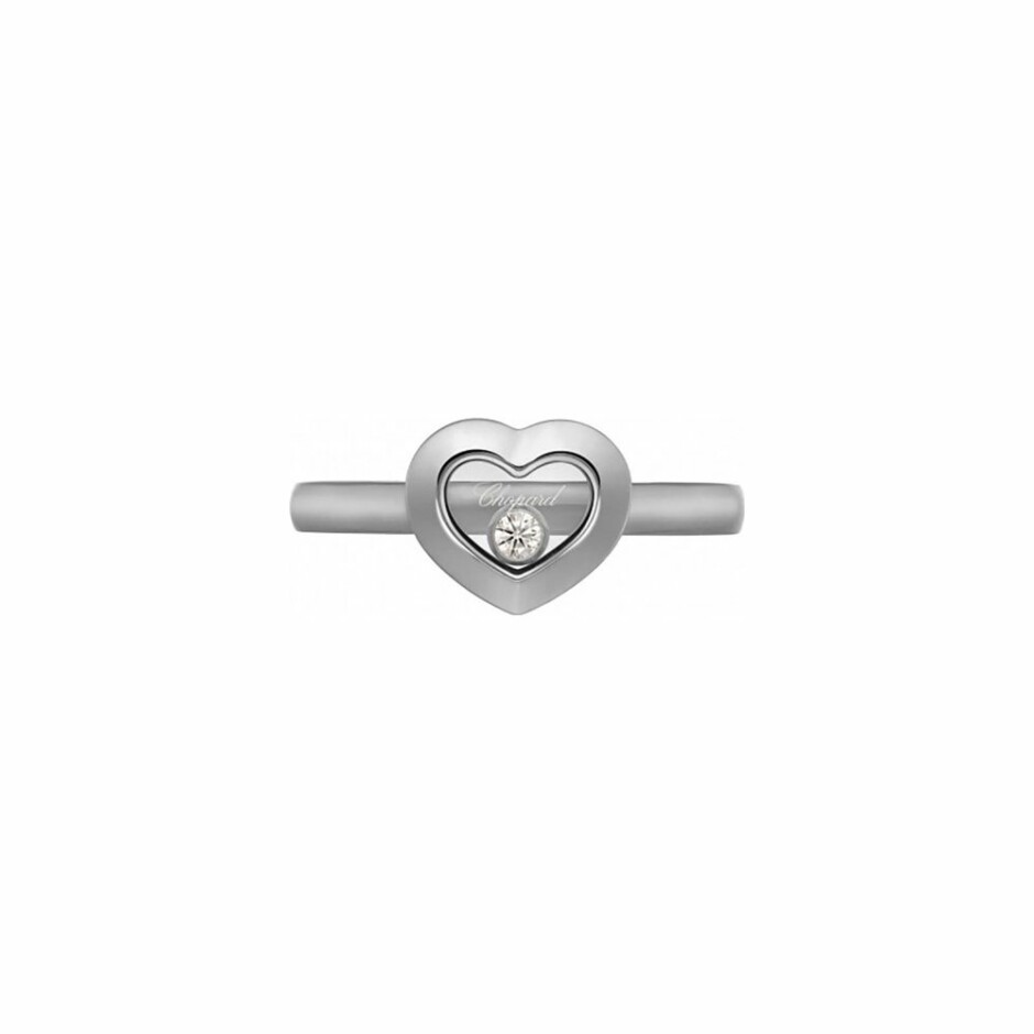 Bague Chopard Happy Diamonds Icons en or blanc et diamant, taille 53