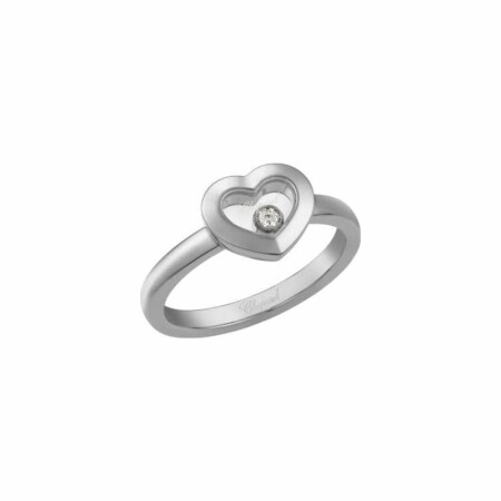 Bague Chopard Happy Diamonds Icons en or blanc et diamant, taille 53