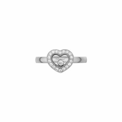 Bague Chopard Happy Diamonds Icons en or blanc et diamants, taille 53