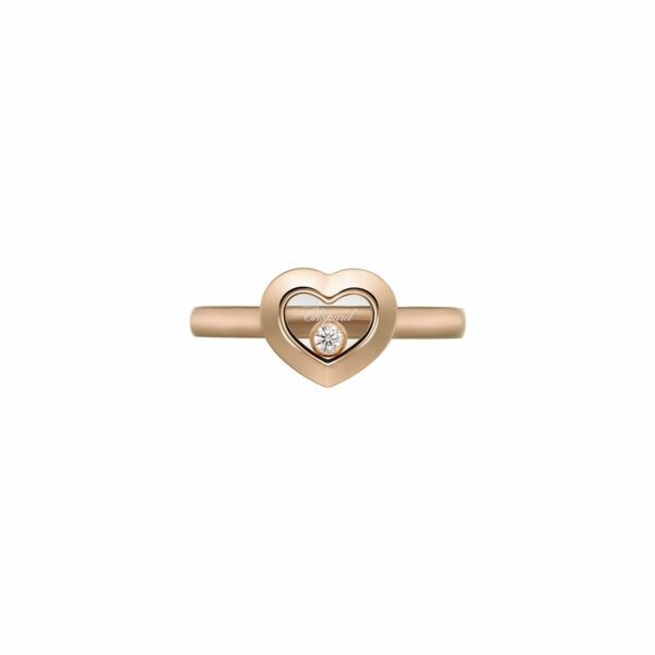 Bague Chopard Happy Diamonds Icons en or rose et diamant, taille 53