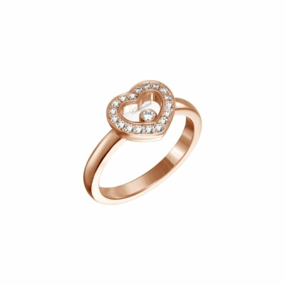 Bague Chopard Happy Diamonds Icons en or rose et diamants