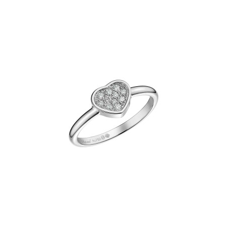 Chopard My Happy Hearts ring, white gold and diamonds, size 53