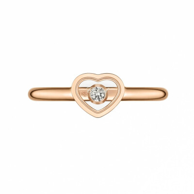 Bague Chopard My Happy Hearts en or rose et diamant, taille 52