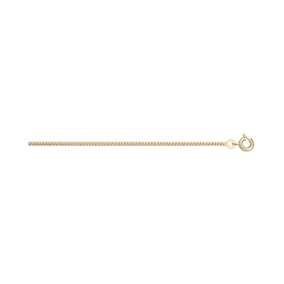 Chaîne gourmette 1.8mm en argent rhodié, 45cm