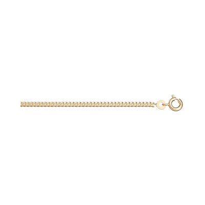 Chaîne gourmette 2.1mm en argent rhodié, 55cm