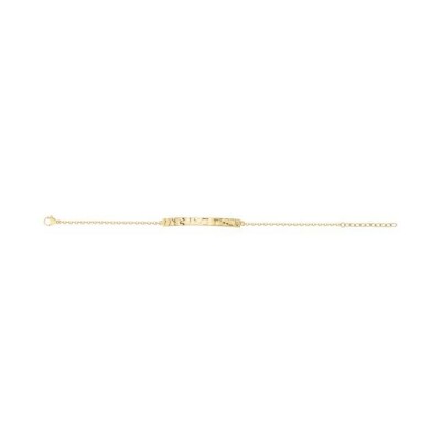 Bracelet en acier pvd doré - 16+3cm