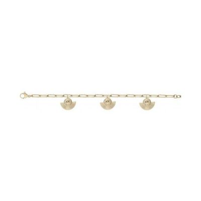 Bracelet en acier pvd doré - 16+3cm