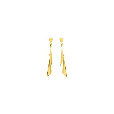 Boucles d'oreilles pendantes en or jaune