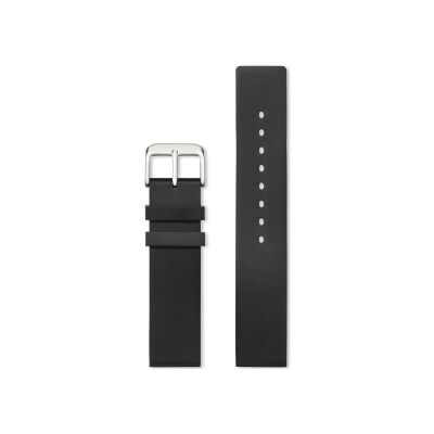 Bracelet montre Rochet Gomma en silicone noir - 20mm
