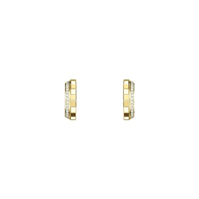 Boucles d'oreilles Chopard Ice Cube en or jaune et diamants