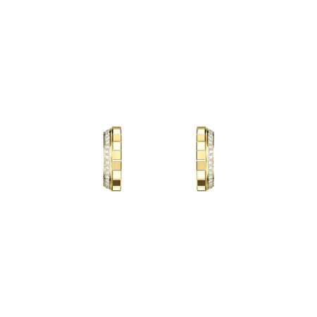 Boucles d'oreilles Chopard Ice Cube en or jaune et diamants