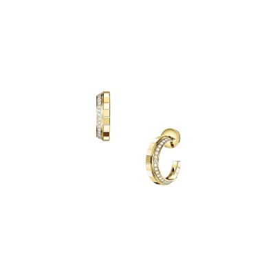 Boucles d'oreilles Chopard Ice Cube en or jaune et diamants