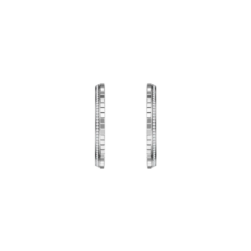 Boucles d'oreilles Chopard Ice Cube en or blanc et diamants