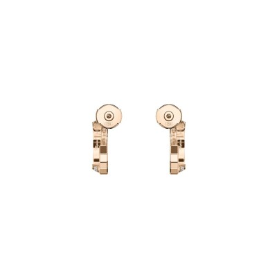 Boucles d'oreilles Chopard Ice Cube en or rose et diamants