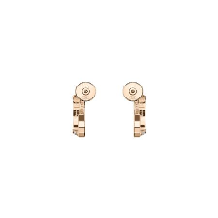 Boucles d'oreilles Chopard Ice Cube en or rose et diamants