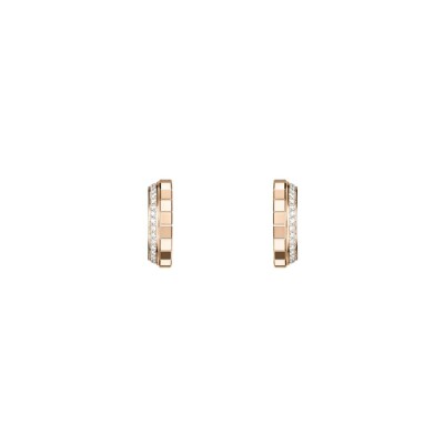 Boucles d'oreilles Chopard Ice Cube en or rose et diamants