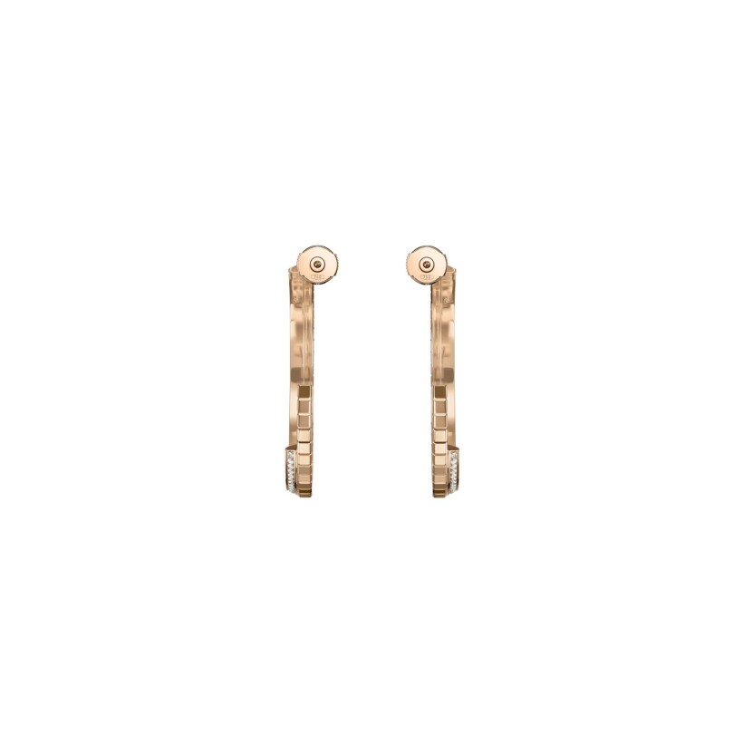 Boucles d'oreilles Chopard Ice Cube en or rose et diamants