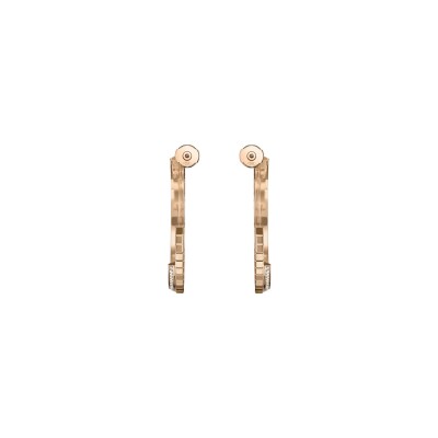 Chopard Ice Cube earrings in pink gold and diamonds