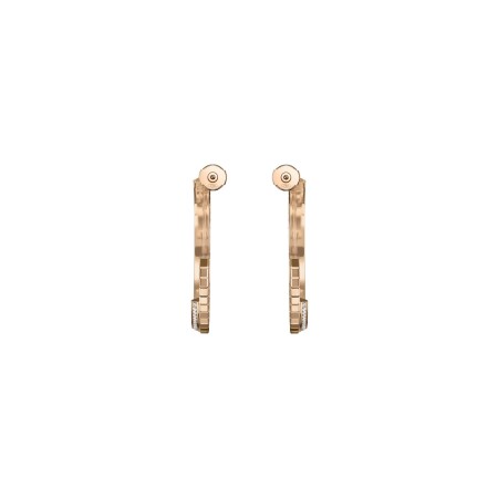 Boucles d'oreilles Chopard Ice Cube en or rose et diamants