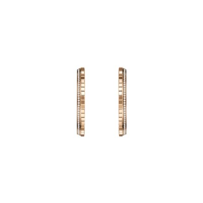 Chopard Ice Cube earrings in pink gold and diamonds