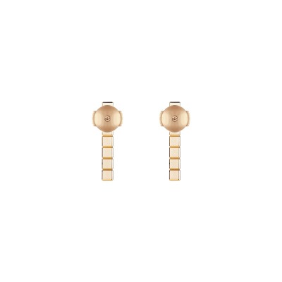 Boucles d'oreilles Chopard Ice Cube en or rose et diamants