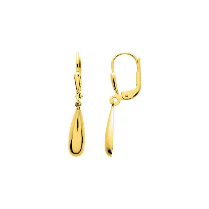 Boucles d'oreilles dormeuses en or jaune