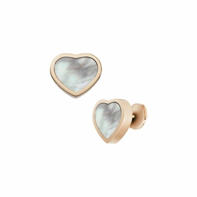 Boucles d'oreilles Chopard Happy Hearts en or rose