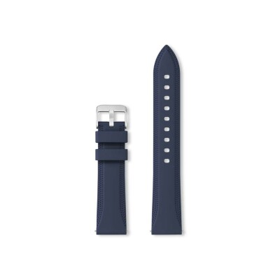 Bracelet montre Rochet Birdy en silicone mat marine - 20mm