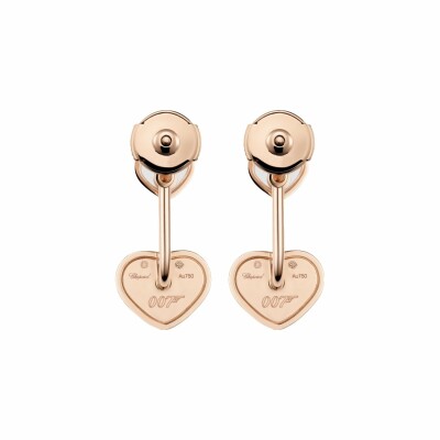 Boucles d'oreilles Chopard Happy Hearts Golden Hearts en or rose et diamants