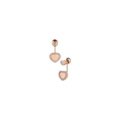 Chopard Happy Hearts, rose gold, diamonds earrings