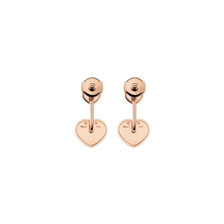 Boucles d'oreilles Chopard Happy Hearts en or rose et diamants