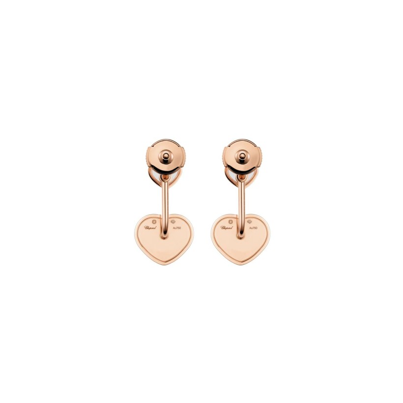 Chopard Happy Hearts, rose gold, diamonds earrings