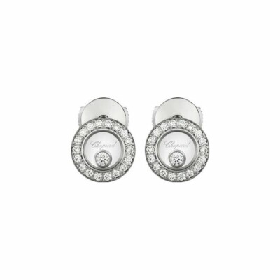 Chopard Happy Diamonds earrings, white gold, diamonds