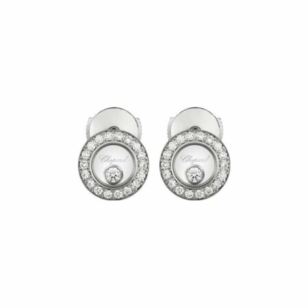 Chopard Happy Diamonds earrings, white gold, diamonds