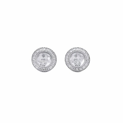 Chopard Happy Diamonds earrings, white gold, diamonds