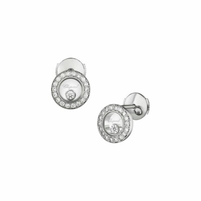 Chopard Happy Diamonds earrings, white gold, diamonds