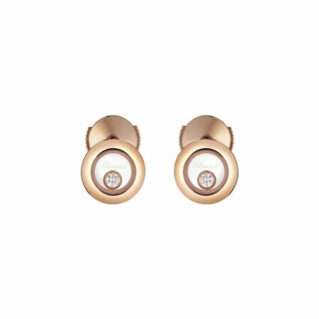 Chopard Happy Diamonds Icons earrings, rose gold, diamonds